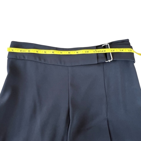 Y2K BEBE Black Split Leg Low Rise Club Pants Belted Flowy Whimsigoth Sz 6 USA - Picture 14 of 16